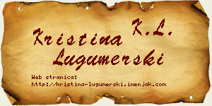 Kristina Lugumerski vizit kartica